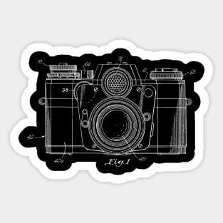 Vintage 1962 Camera Patent Blueprint Sticker